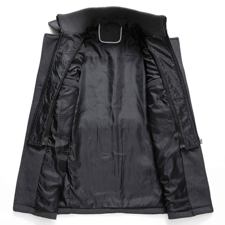 Cappotto Uomo in Lana Doppio Strato Monopetto Spesso