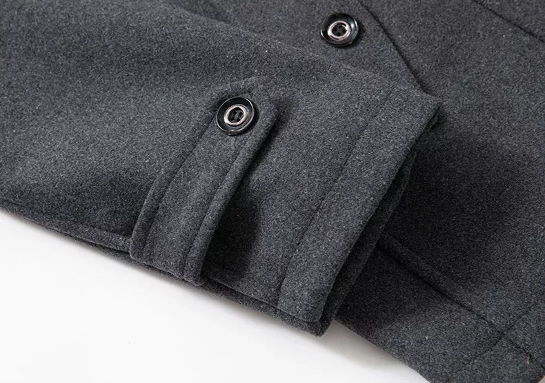 Cappotto Uomo in Lana Doppio Strato Monopetto Spesso