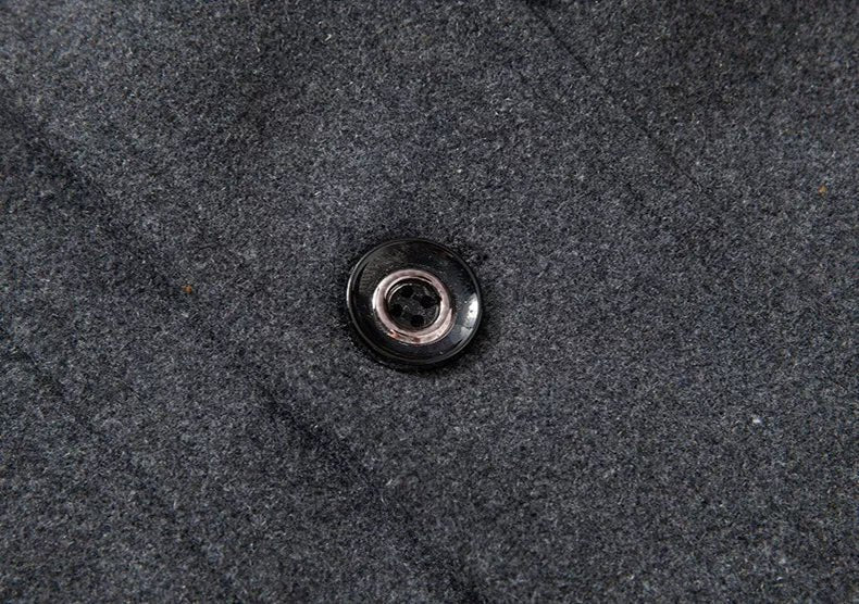 Cappotto Uomo in Lana Doppio Strato Monopetto Spesso