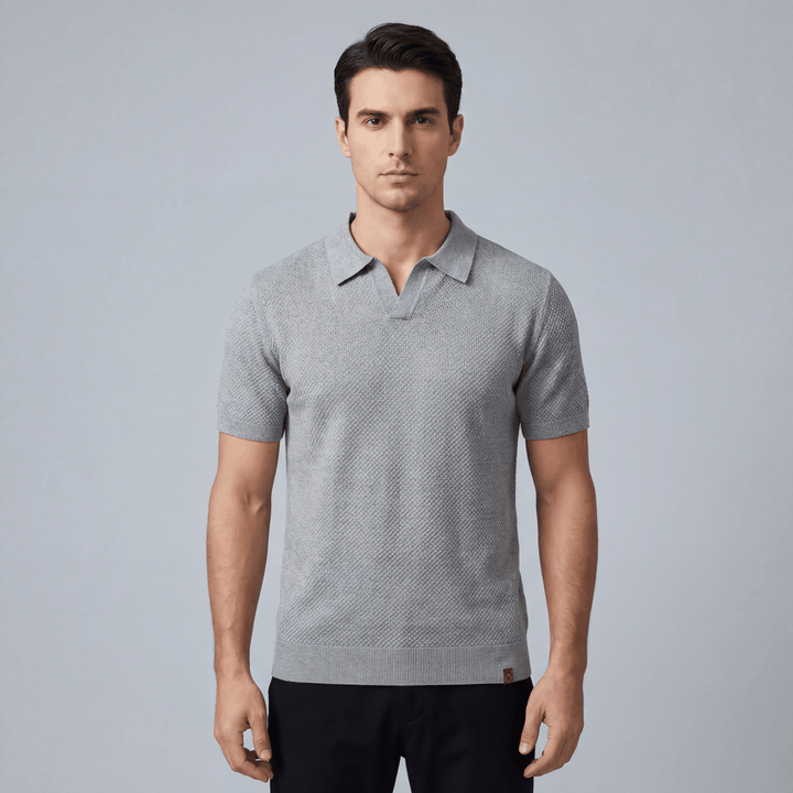 Polo Uomo Maglia Strutturata Colletto Aperto - Vesarelli