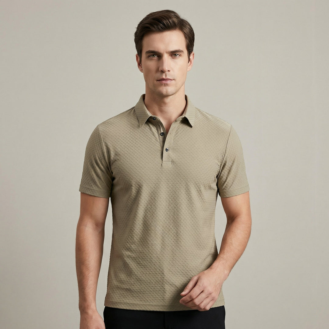 Polo Uomo Tessuto 3D Colletto Spread Strutturata - Vesarelli