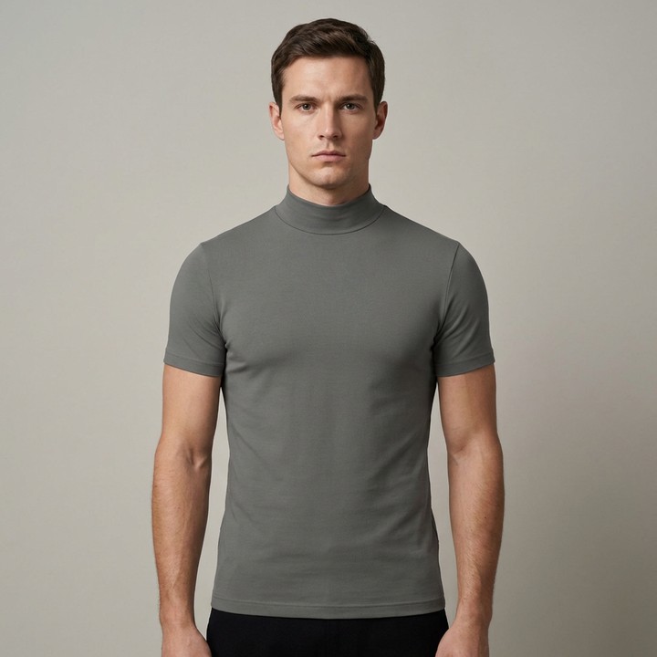 Maglietta Uomo Casual Collo Alto Slim Fit - Vesarelli