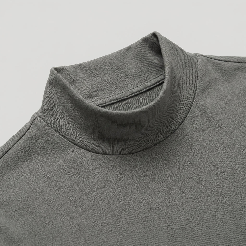 Maglietta Uomo Casual Collo Alto Slim Fit