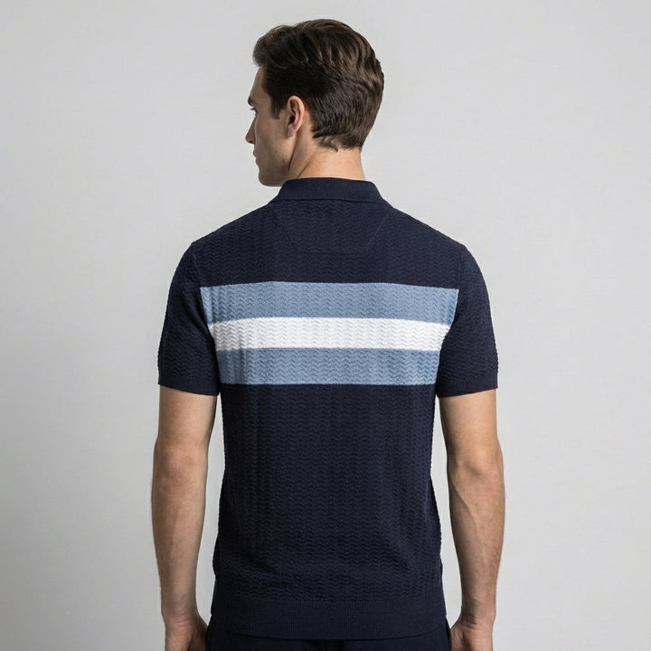 Polo Uomo Cotone Classic Fit con Zip a Un Quarto