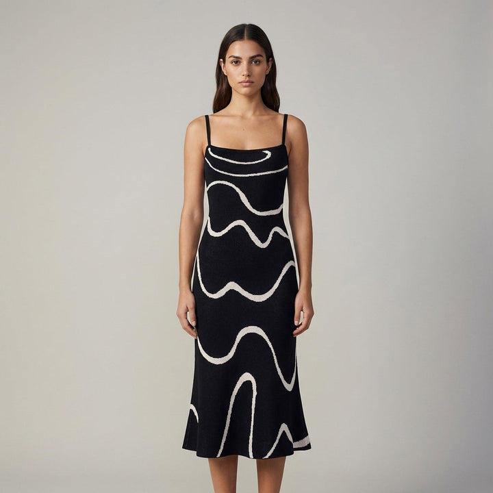 Abito Midi Donna in Maglia Orlo a Sirena - Vesarelli