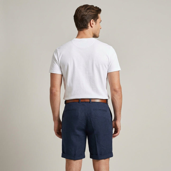 Pantaloncini Uomo Classici Orlo Risvoltato Regular Fit