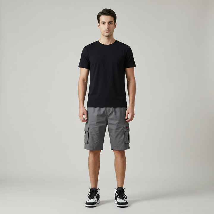 Pantaloncini Cargo Uomo Cotone Tasche Multiple - Vesarelli