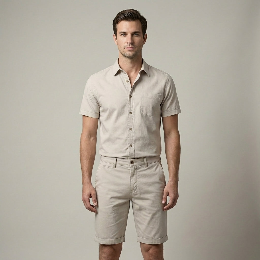 Pantaloncini Uomo Cotone Tasche Comode - Vesarelli