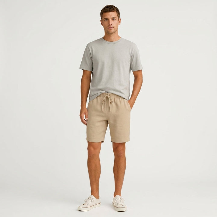 Pantaloncini Uomo in Lino Vestibilità Regolare - Vesarelli