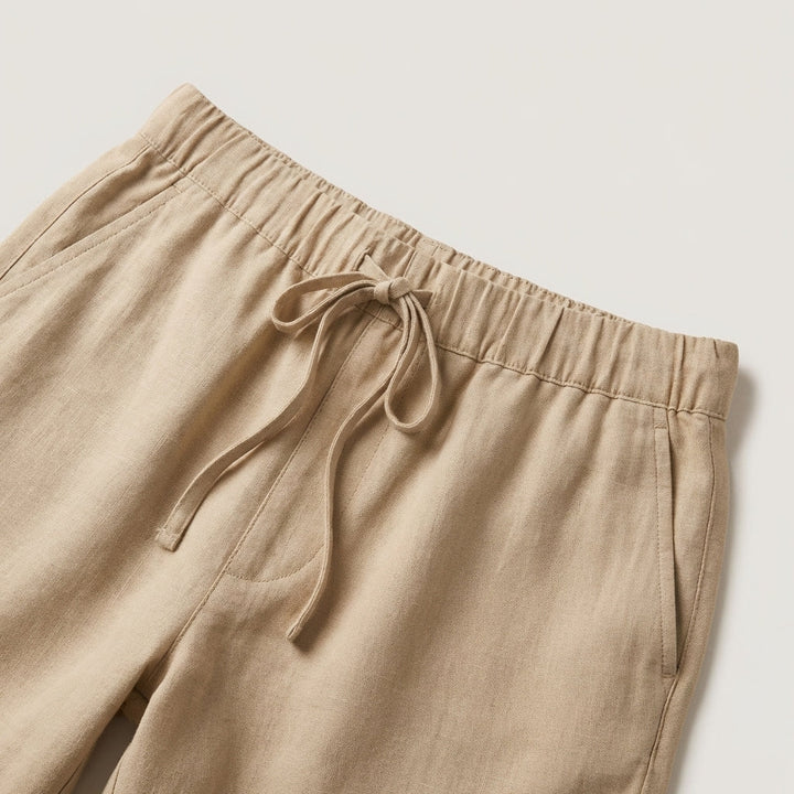 Pantaloncini Uomo in Lino Vestibilità Regolare