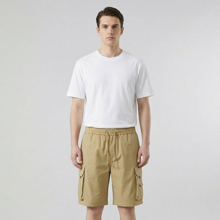 Pantaloncini Cargo Uomo Tessuto Resistente Vestibilità Regolare - Vesarelli