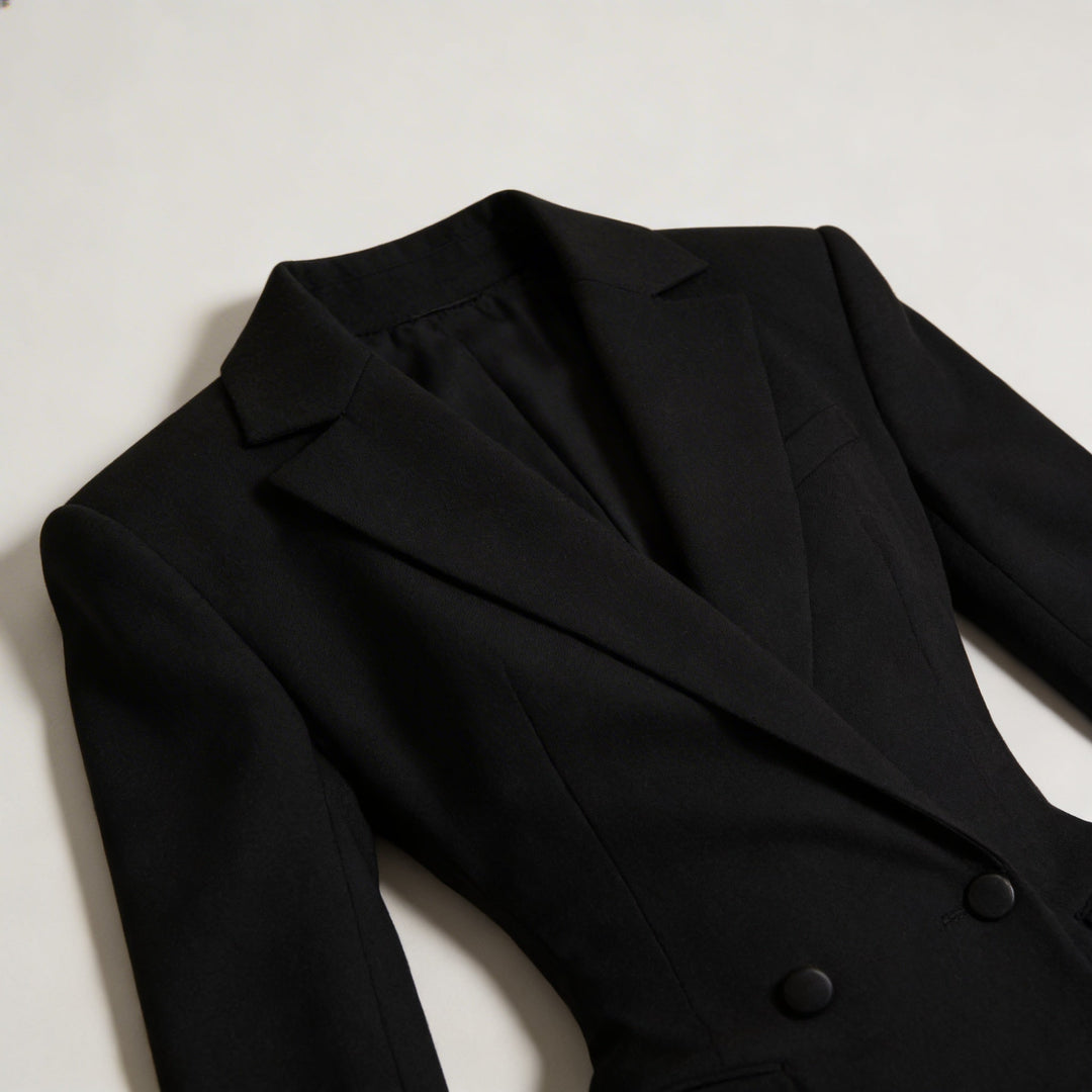 Abito Mini Donna Blazer Elegante Scollo a V