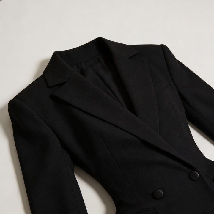 Abito Mini Donna Blazer Elegante Scollo a V