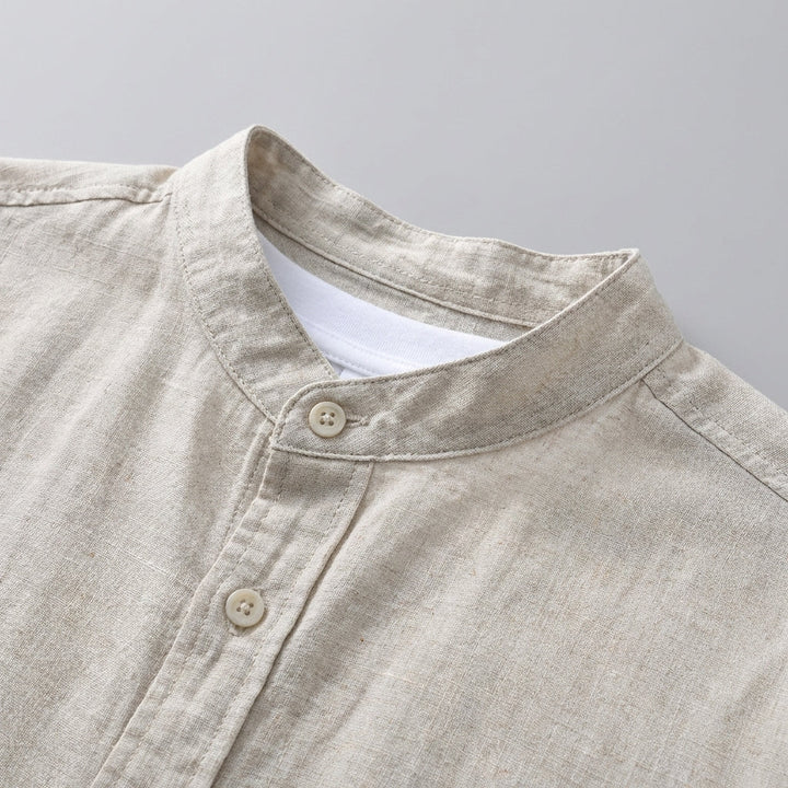 Camicia Uomo Casual in Lino Vestibilità Regular