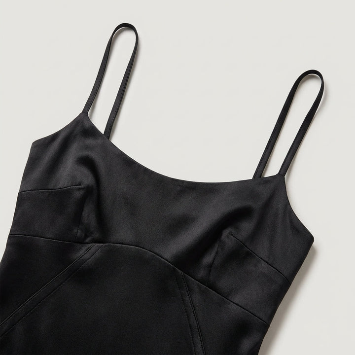 Abito lungo Donna in Raso di Seta Elegante
