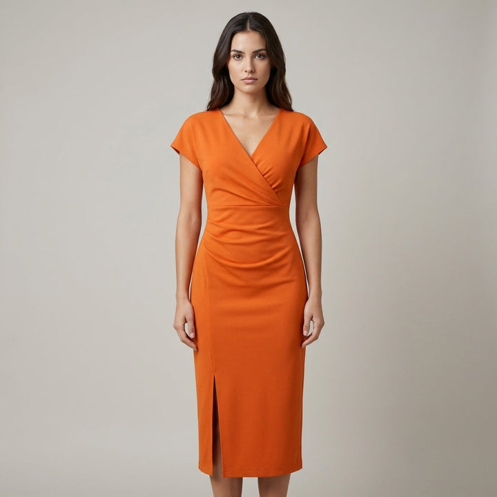 Abito Midi Donna Scollo a V - Vesarelli