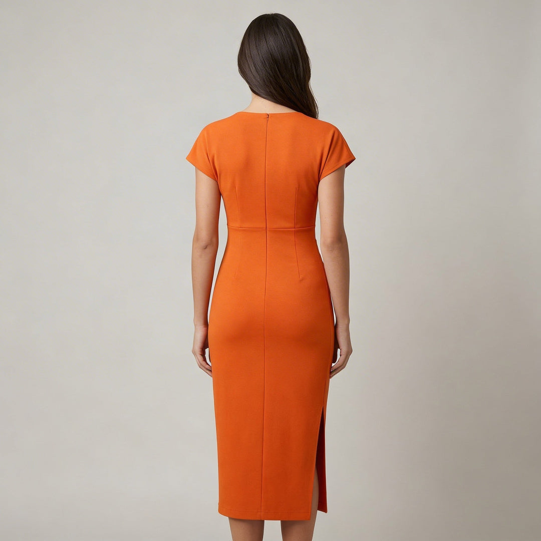 Abito Midi Donna Scollo a V