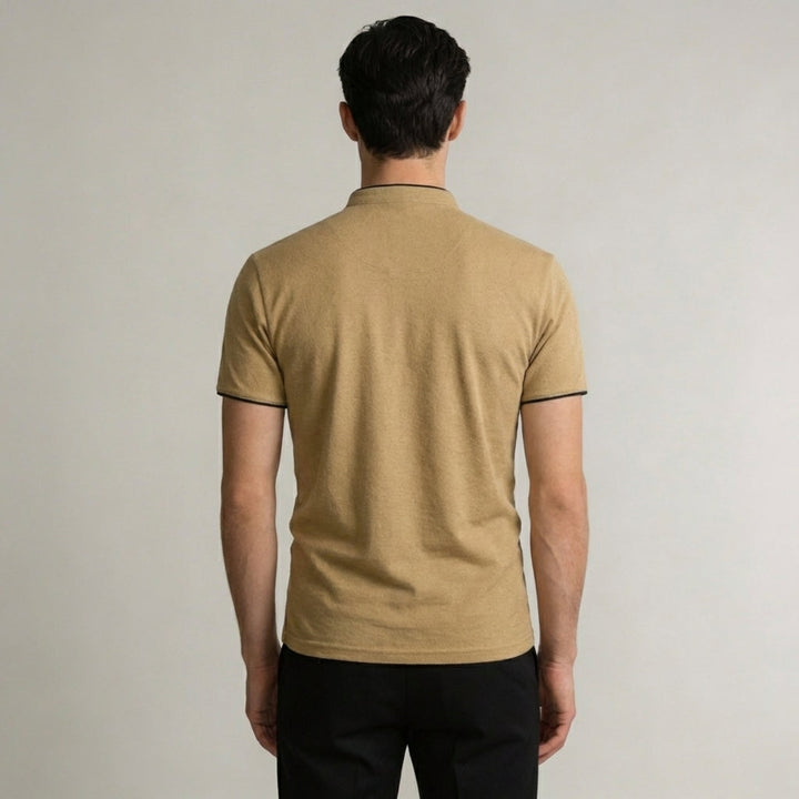 Polo Uomo Senza Colletto Manica Corta