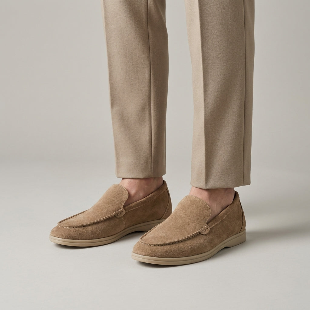 Mocassini Uomo in Pelle Scamosciata Classici Eleganti - Vesarelli