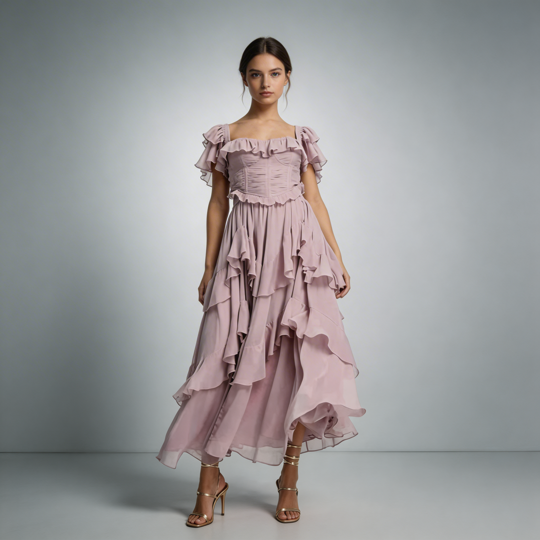 Abito Lungo Donna Elegante Vestibilità Classica - Vesarelli