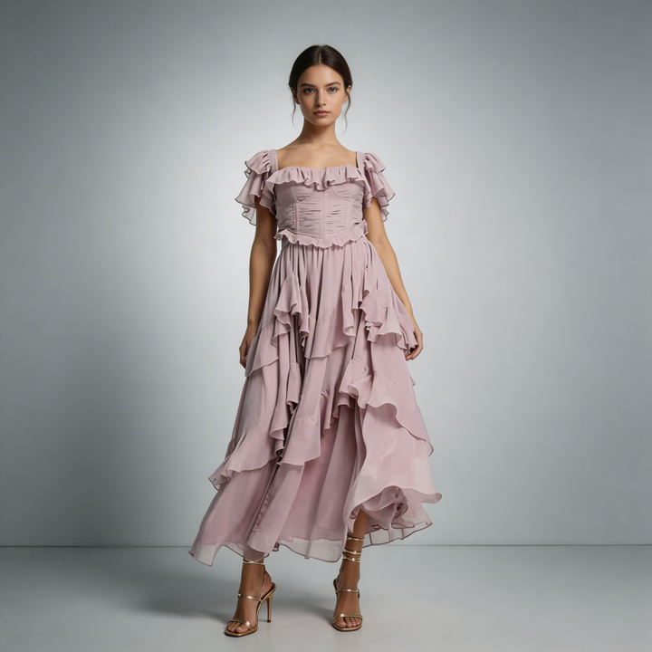 Abito Lungo Donna Elegante Vestibilità Classica - Vesarelli