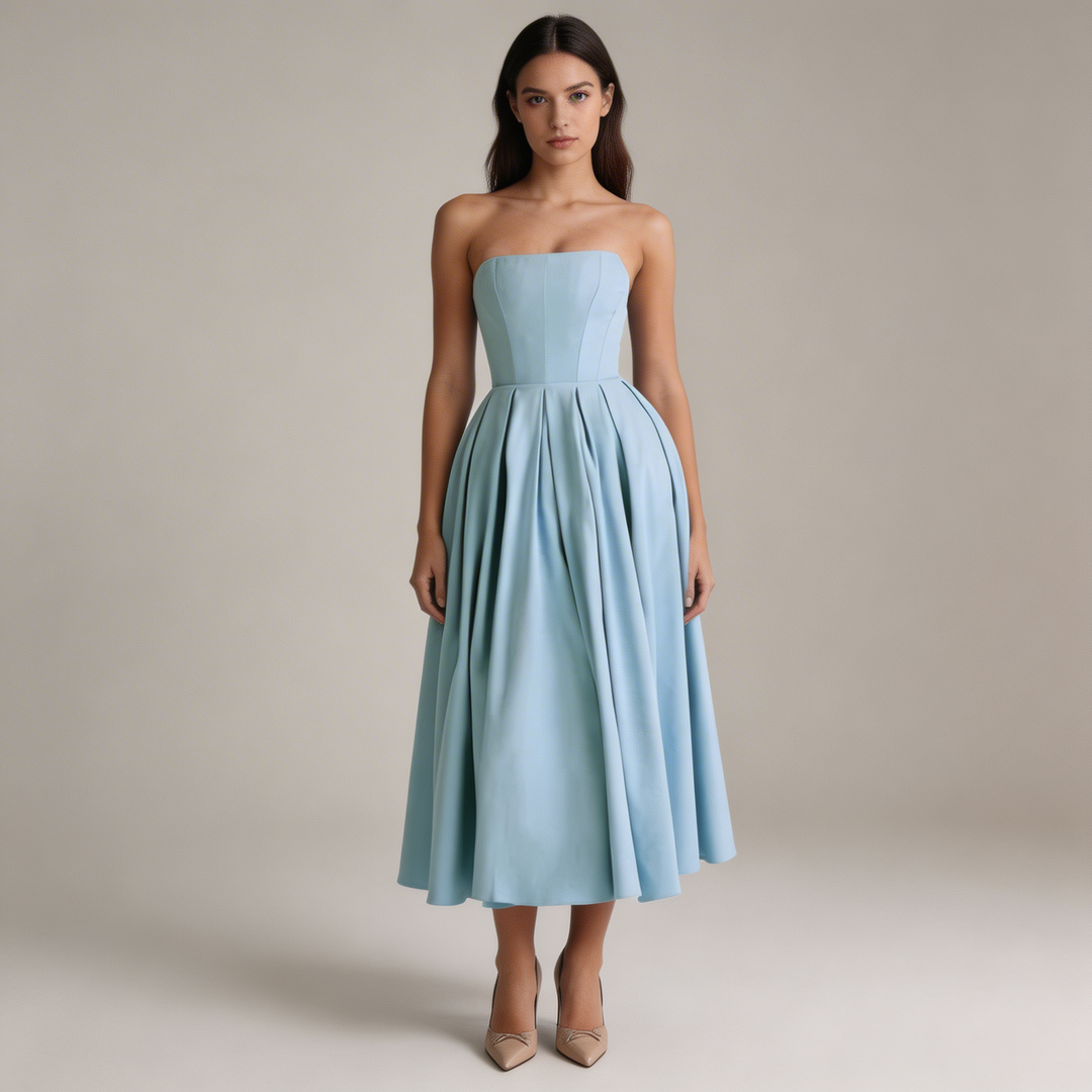 Abito Lungo Donna Stile Elegante Scivolato - Vesarelli