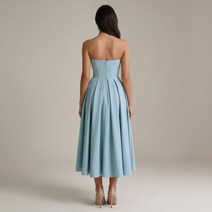 Abito Lungo Donna Stile Elegante Scivolato