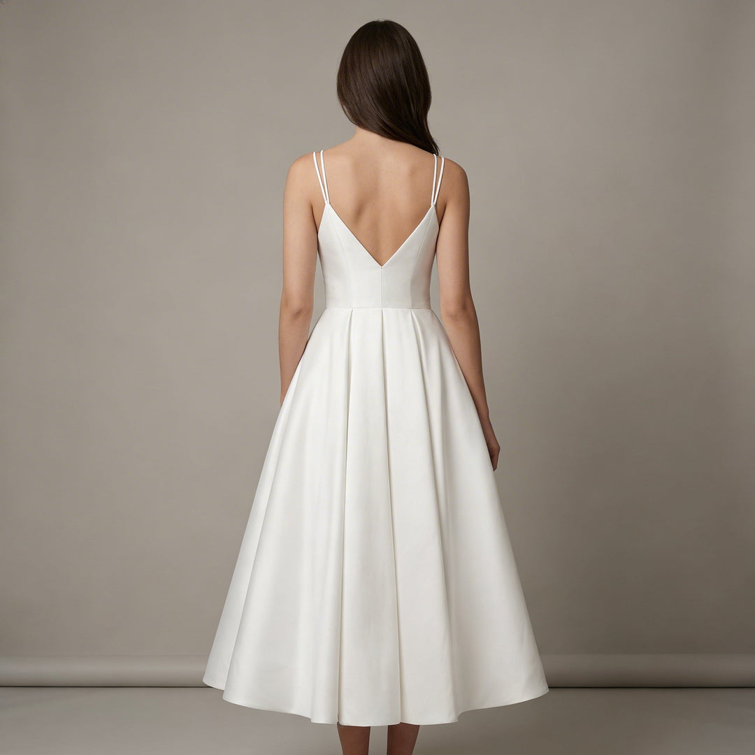Abito Midi Donna Raffinato Elegante Taglio Dritto