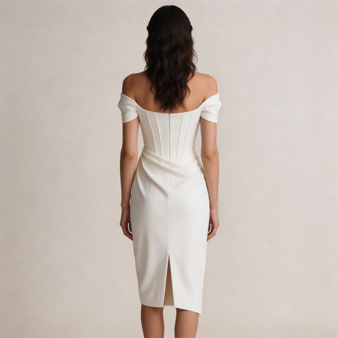 Abito Midi Donna Stile Elegante Vestibilità Raffinata