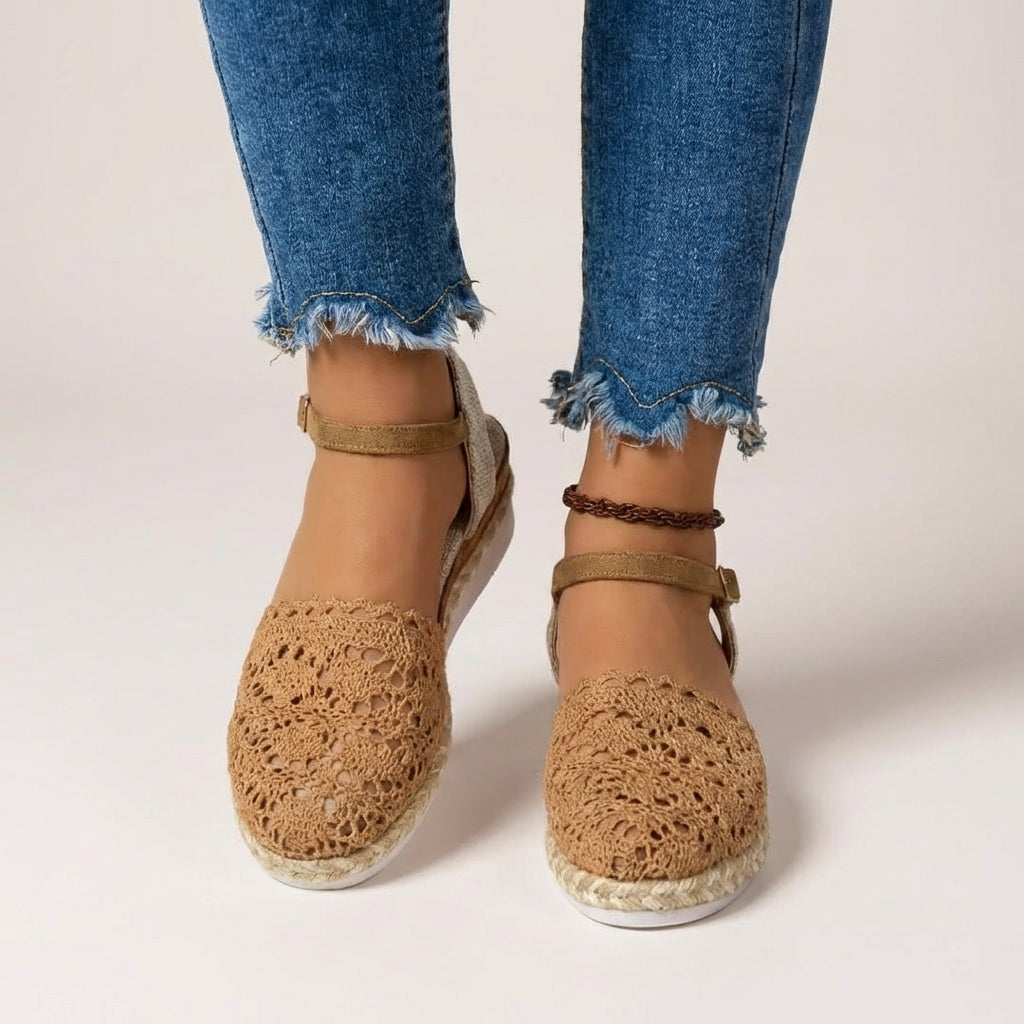 Sandali Espadrillas Donna Plateau in Crochet - Vesarelli