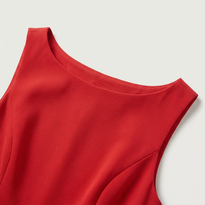 Abito Mini Donna Scollo Barca Elegante