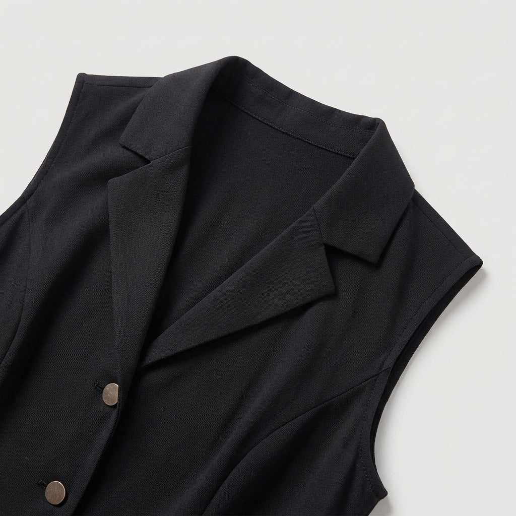 Abito Midi Donna Tunica Scollo a V Elegante Ufficio