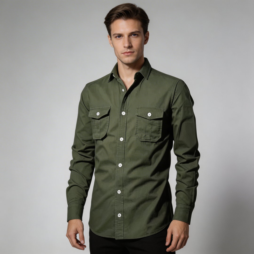 Camicia Uomo Vintage Manica Lunga Classica - Vesarelli