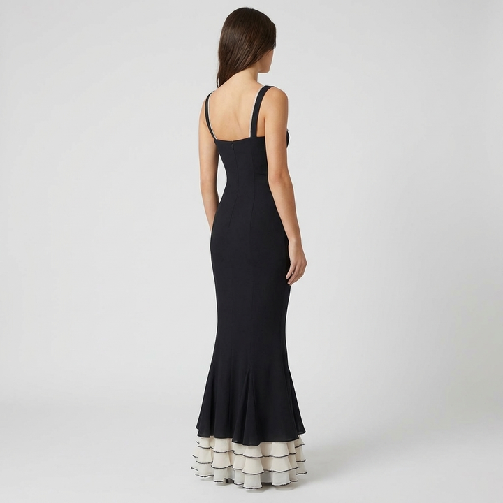 Abito Lungo Donna Scollo Cuore Elegante