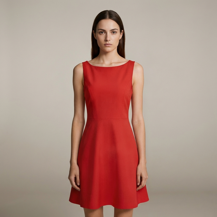 Abito Mini Donna Scollo Barca Elegante - Vesarelli