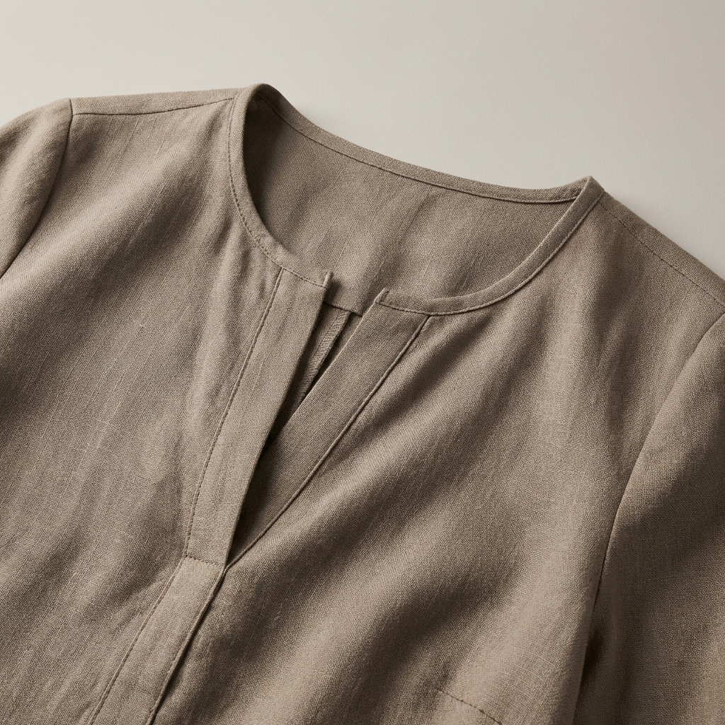 Abito Midi Donna in Tessuto Shift Manica al Gomito