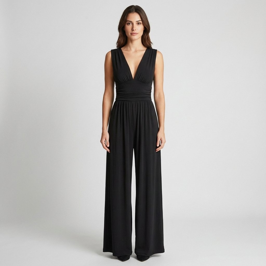 Jumpsuit Donna Elegante Scollo a V Slim Fit - Vesarelli