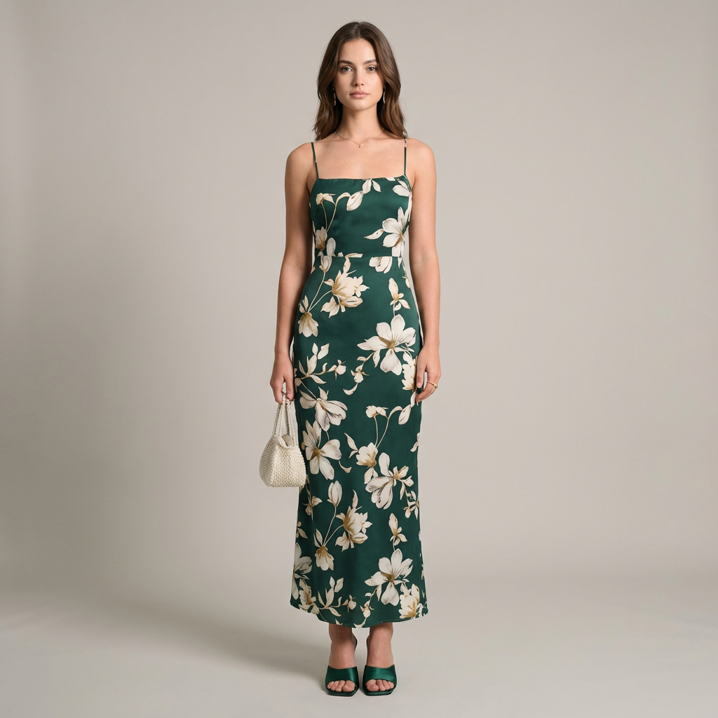 Abito Maxi Donna Floreale Spacco Vita Alta - Vesarelli