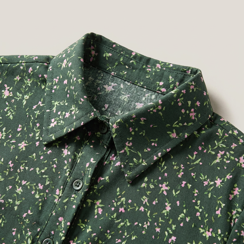 Abito Midi Donna Floreale Colletto Maniche Corte