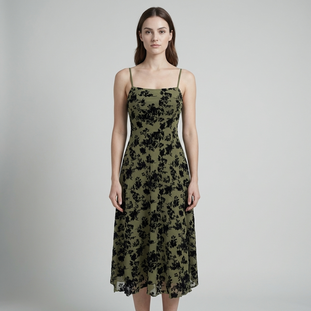 Abito Mini Donna Floreale Scollo a V Linea A - Vesarelli