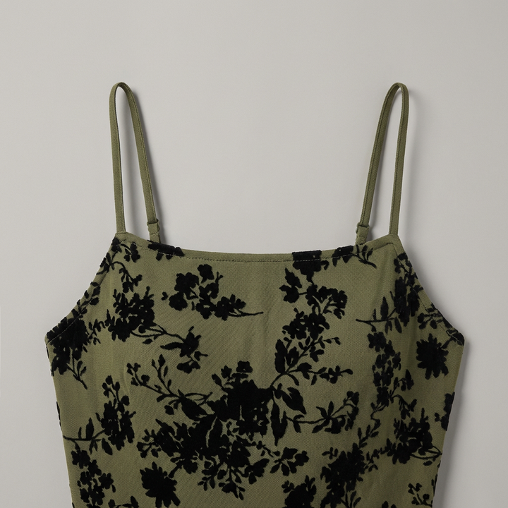 Abito Mini Donna Floreale Scollo a V Linea A
