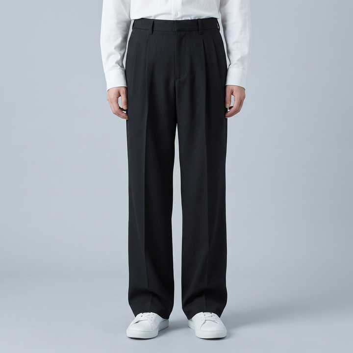 Pantaloni Uomo Sartoriali Tessuto Morbido Gamba Dritta - Vesarelli