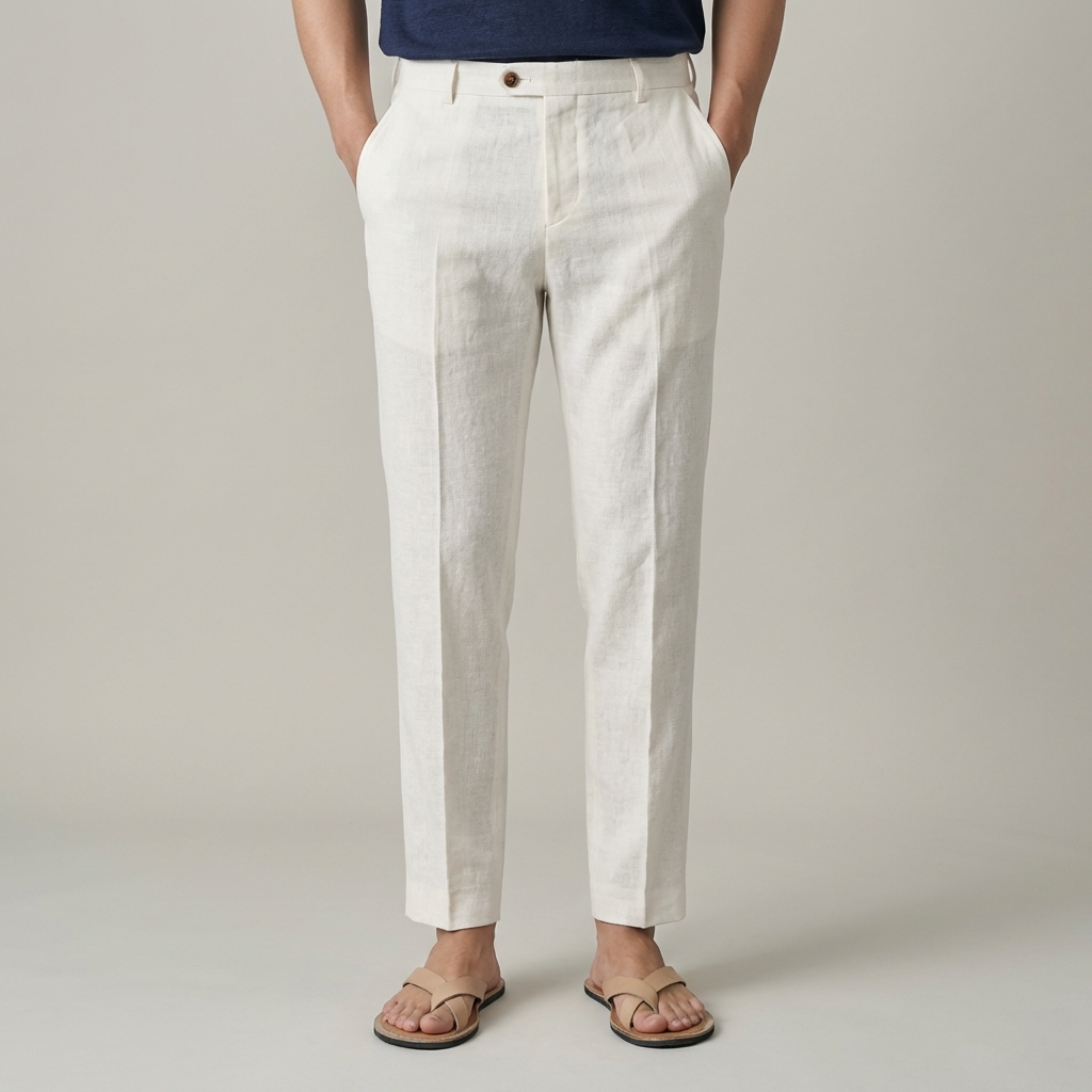 Pantaloni Uomo Gamba Dritta Tasche Laterali Classici - Vesarelli