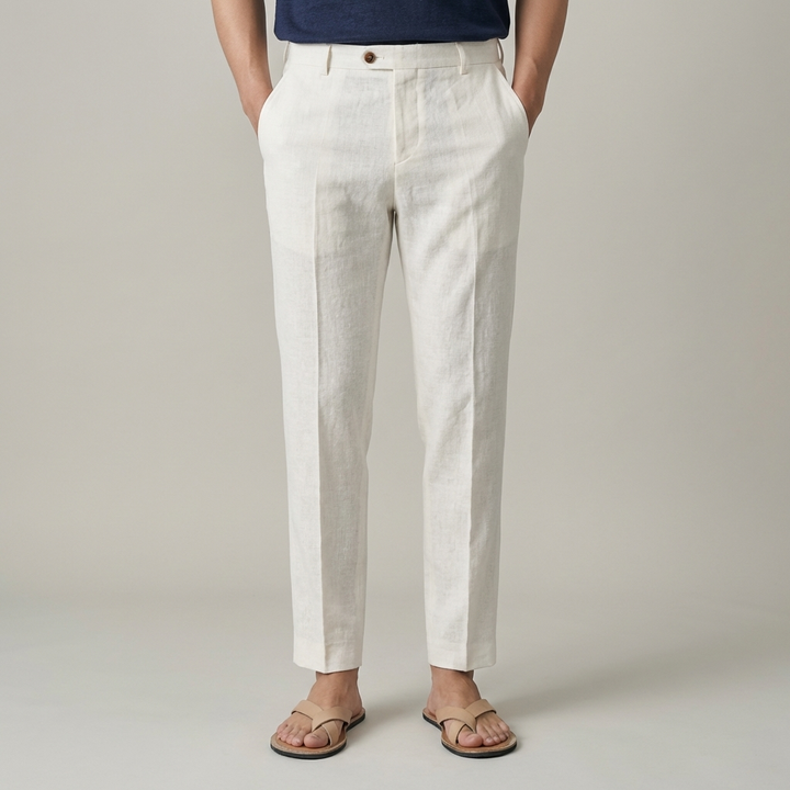 Pantaloni Uomo Gamba Dritta Tasche Laterali Classici - Vesarelli