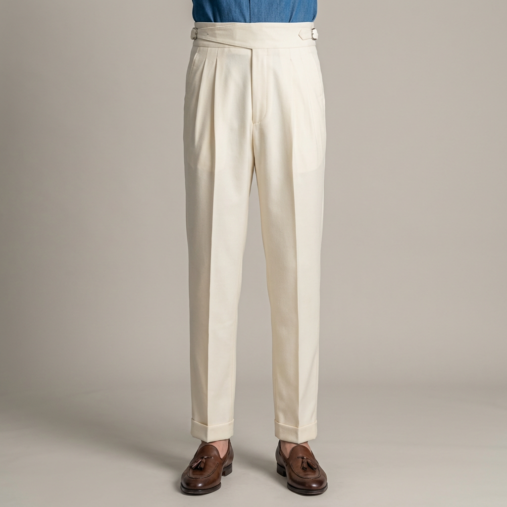 Pantalone Uomo Classico con Piega e Regolatori Laterali - Vesarelli