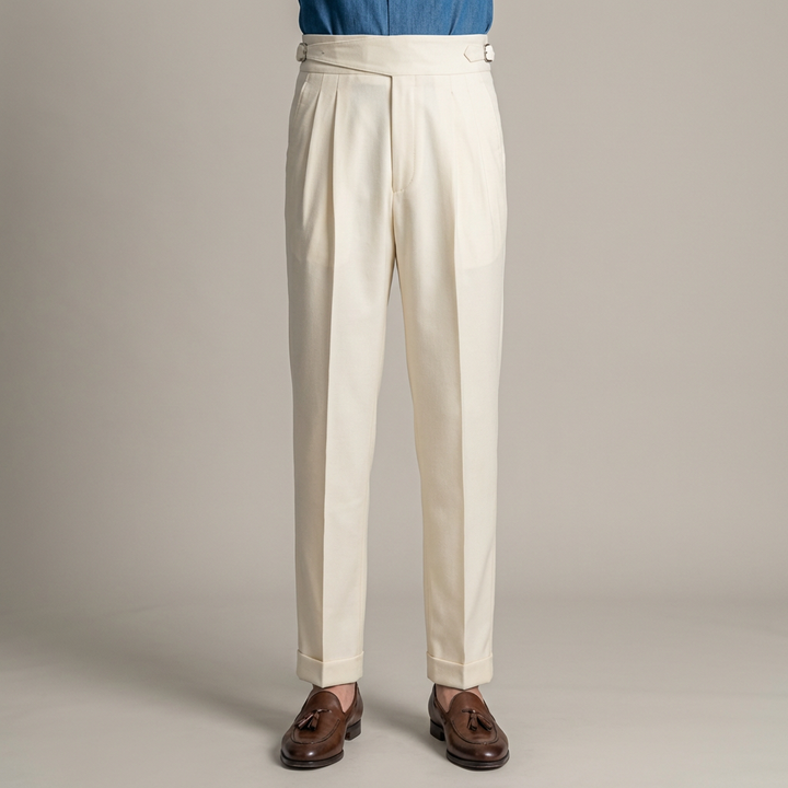 Pantalone Uomo Classico con Piega e Regolatori Laterali - Vesarelli