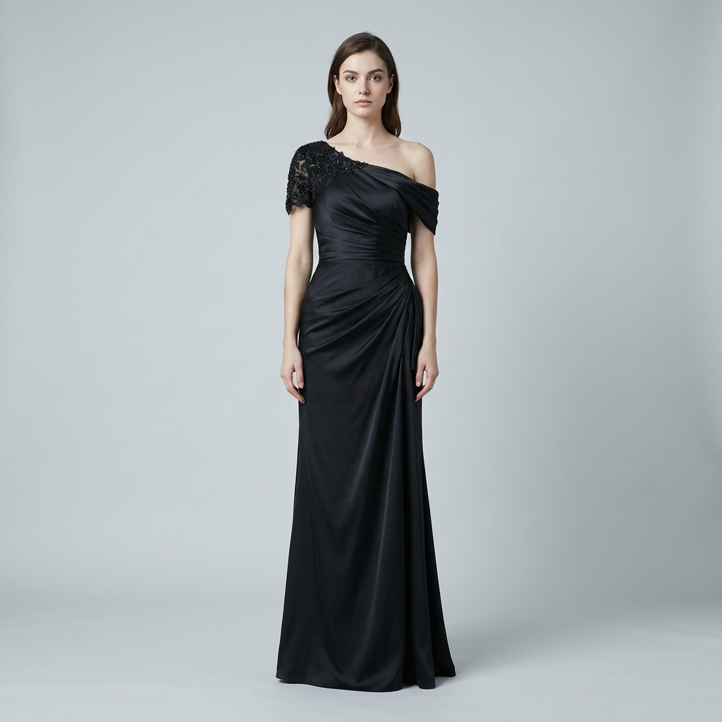 Abito Cerimonia Donna Asimmetrico Elegante - Vesarelli
