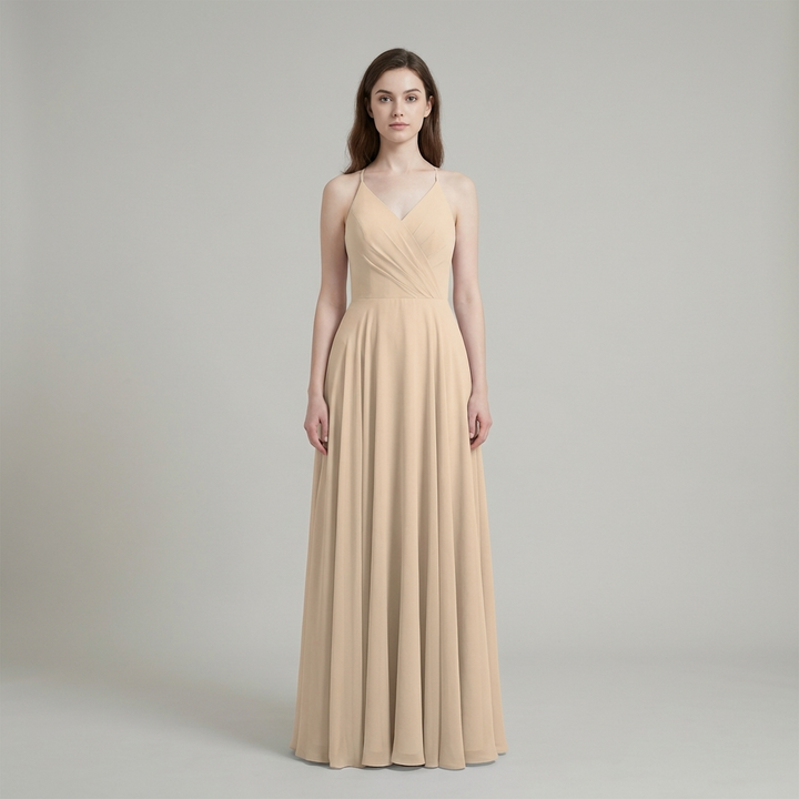 Abito Cerimonia Donna in Chiffon Stile Raffinato - Vesarelli