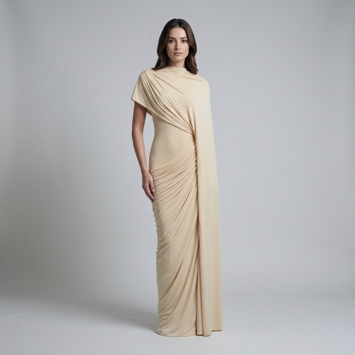 Abito Cerimonia Donna Drappeggio Elegante - Vesarelli