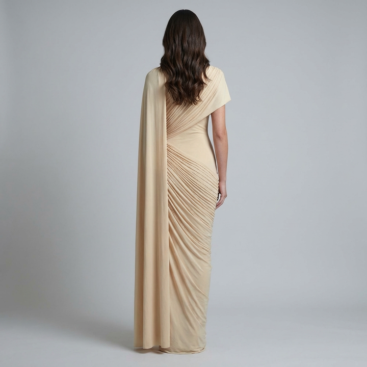 Abito Cerimonia Donna Drappeggio Elegante